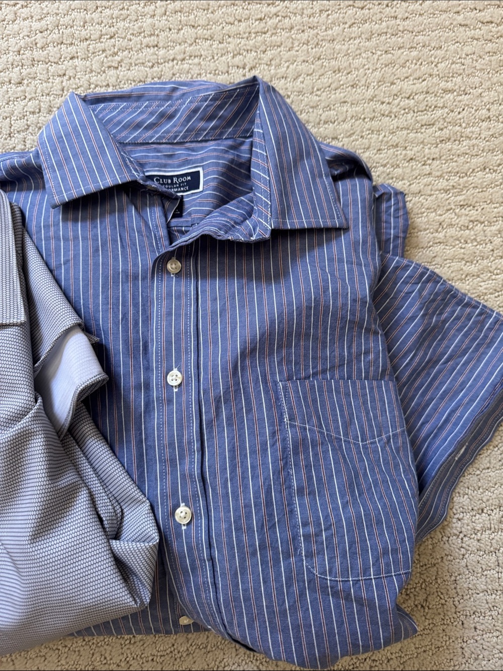 Alfani Men's Blue, Light Blue & Navy Striped Dress Shirt Set Lot of 3 - Picture 6 of 7